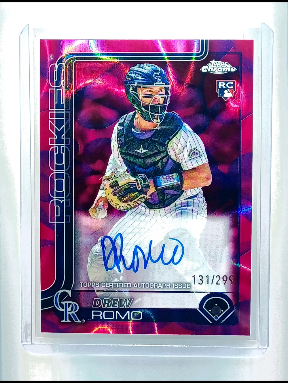 Drew Romo Topps Chrome Autograph Rookie Card Refractor